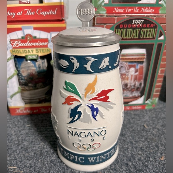 Nagano 1998 Winter Olympic Games colorful beer stein from Anheuser Busch - Picture 6 of 6